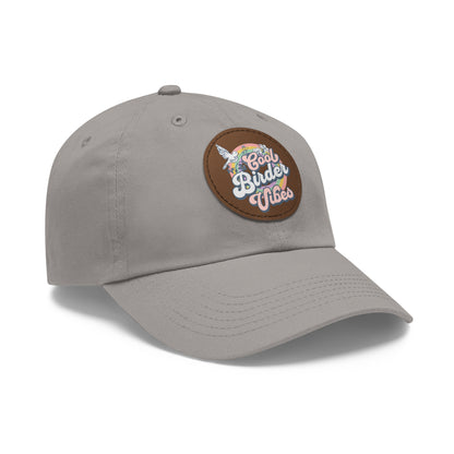 The Nerdy Birder - "Cool Birder Vibes" Dad Hat, Leather Patch Cap, Perfect Gift for Dads, Nature Lovers, Casual Style Cap, Summer Accessories