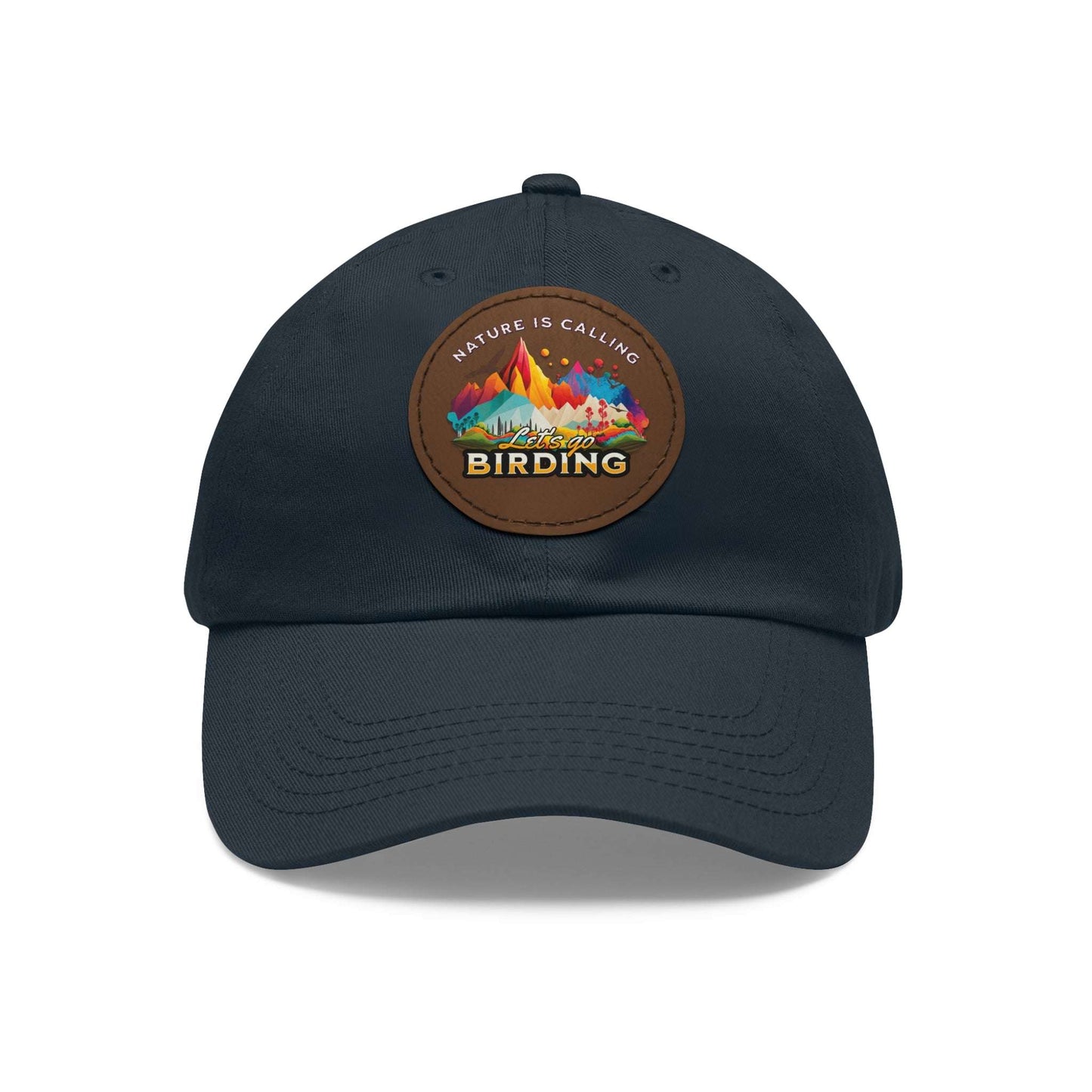 The Nerdy Birder - "Let's Go Birding"  Dad Hat, Leather Patch Cap, Perfect Gift for Dads, Nature Lovers, Casual Style Cap, Summer Accessories