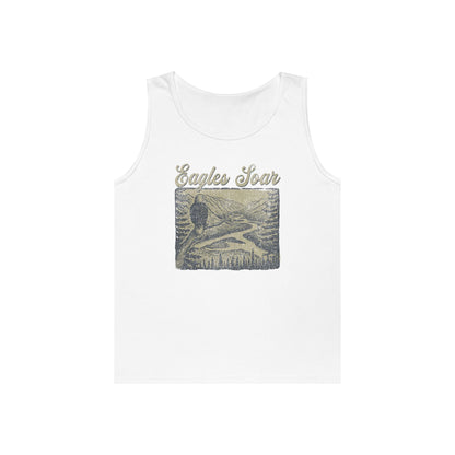 Eagles Soar Unisex Heavy Cotton Tank Top – Outdoor Adventure Wear