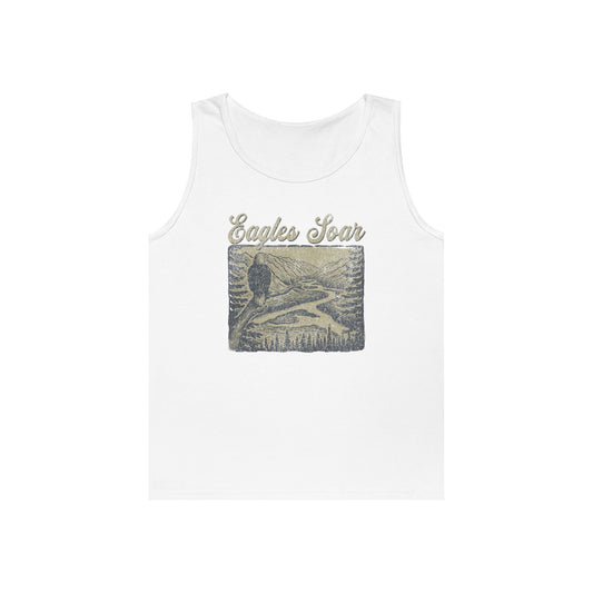 Eagles Soar Unisex Heavy Cotton Tank Top – Outdoor Adventure Wear