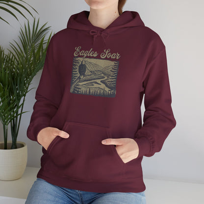 Eagle Soars Unisex Hoodie - Cozy Sweatshirt for Nature Lovers