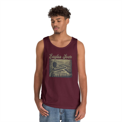 Eagles Soar Unisex Heavy Cotton Tank Top – Outdoor Adventure Wear