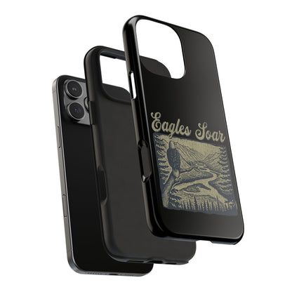 The Nerdy Birder - Eagles Soar Tough Phone Case, Nature Lover Gift, Hiking Accessory, Wildlife Enthusiast, Adventure Protection Case