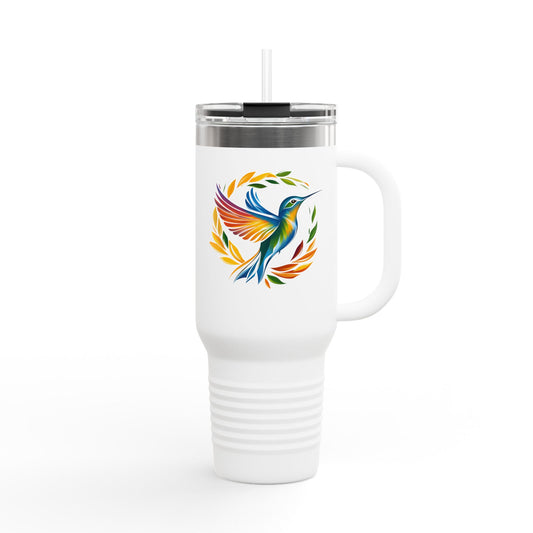 Hummingbird Rainbow Insulated Travel Mug, 40oz