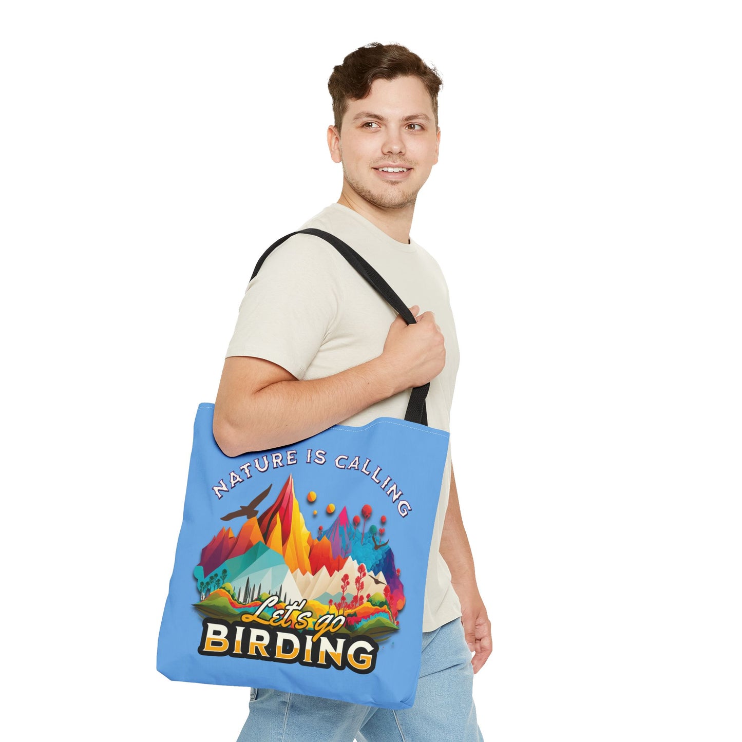 Nature-Inspired Tote Bag - 'Nature is Calling' Birding Design