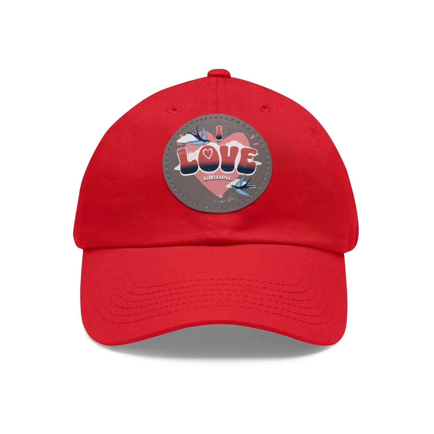 The Nerdy Birder - "I Love BIrding" Dad Hat, Leather Patch Cap, Perfect Gift for Dads, Nature Lovers, Casual Style Cap, Summer Accessories