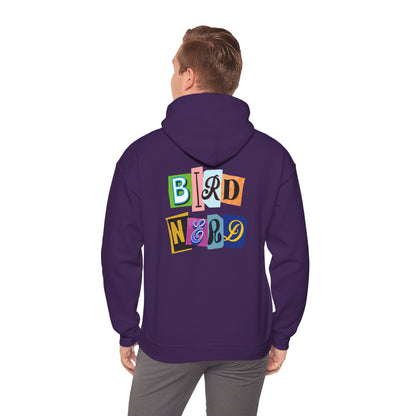 The Nerdy Birder - "Bird Nerd" Back Design Unisex Hoodie - Cozy Sweatshirt for Nature Lovers