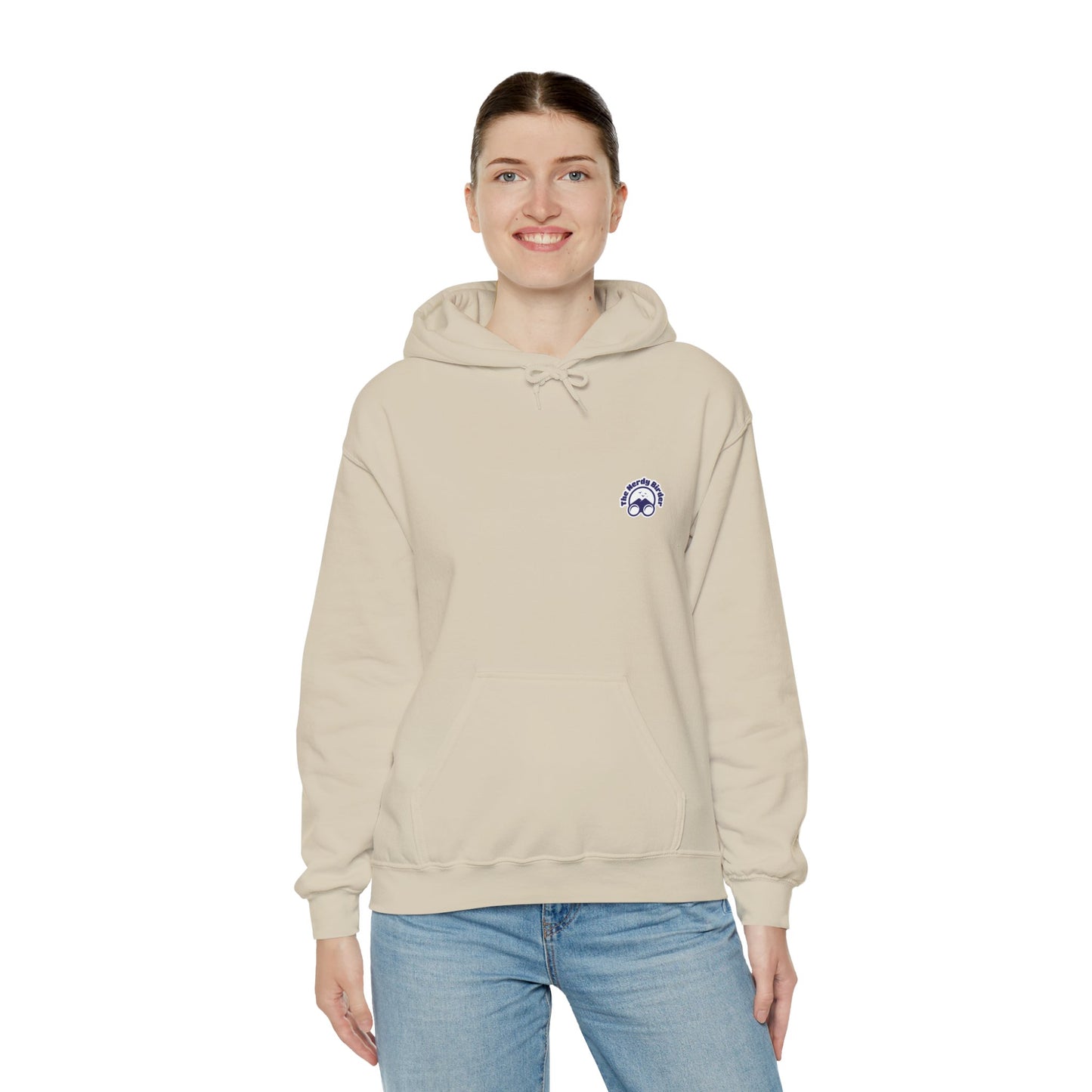 Hummingbird in Bloom Hoodie Back Design - Cozy Sweatshirt for Nature Lovers