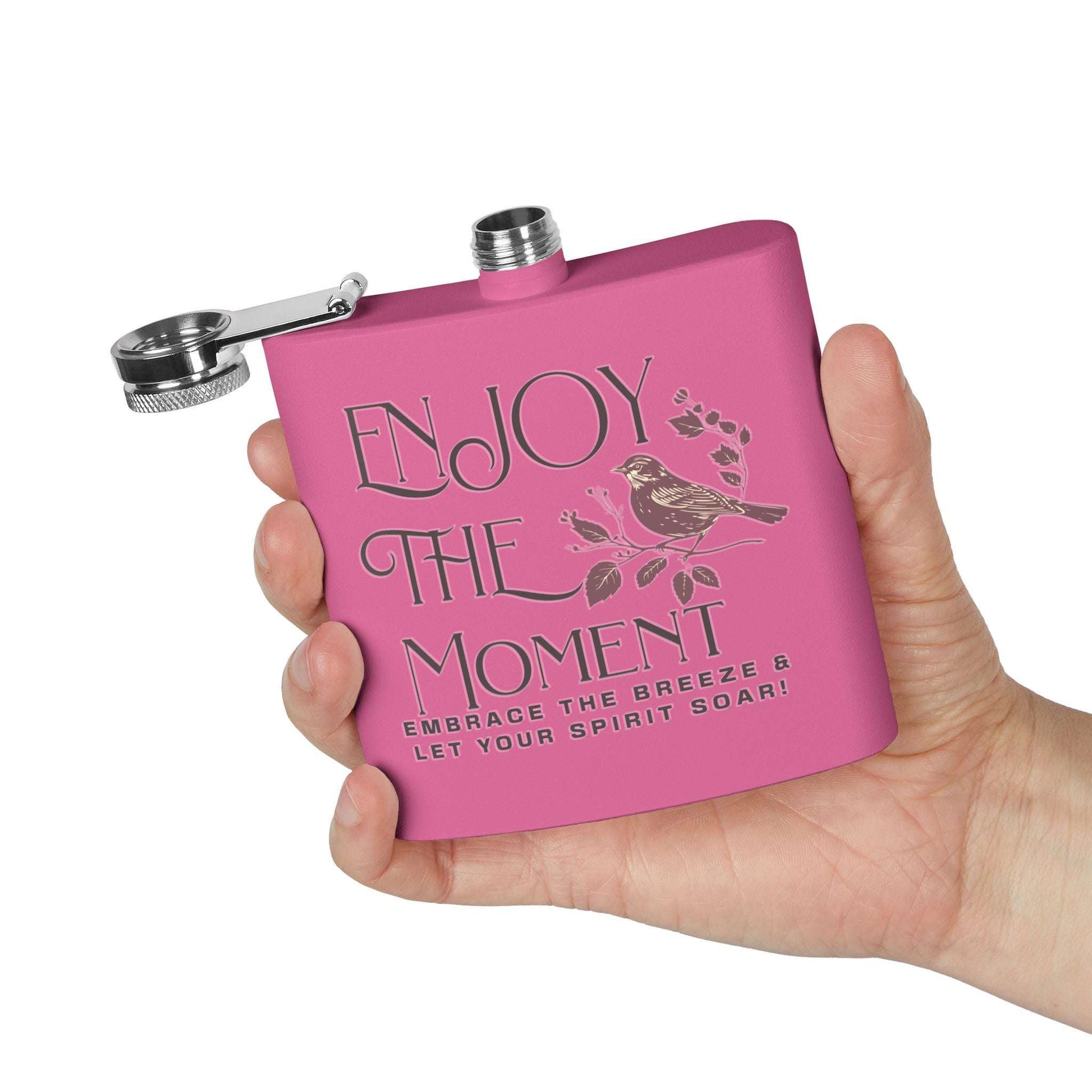 Enjoy The Moment Stainless Steel Flask - 6oz
