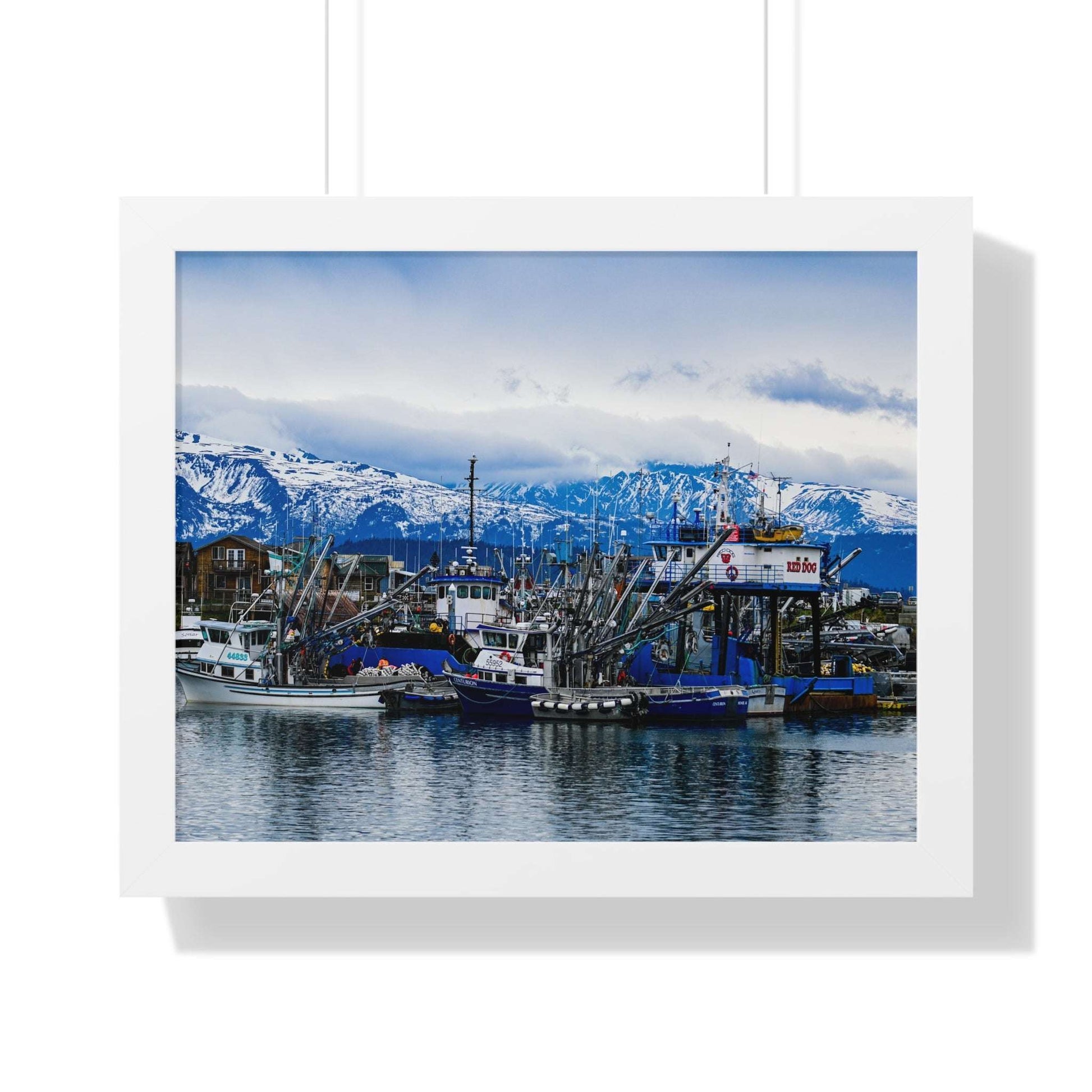 Scenic Harbor Framed Horizontal Poster - Nautical Wall Art for Home Decor