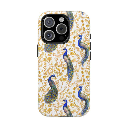 Elegant Peacock Tough Phone Case - Stylish Protection for Nature Lovers