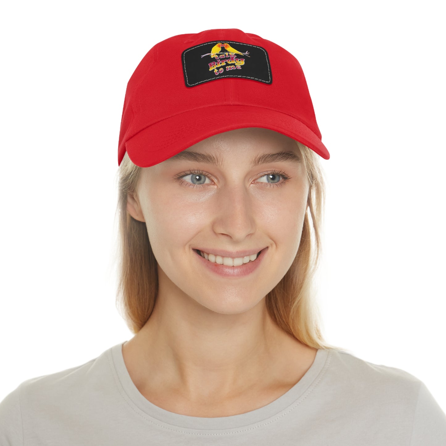 The Nerdy Birder Talk Birdy To Me Dad Hat with Leather Patch Stylish Outdoor Cap