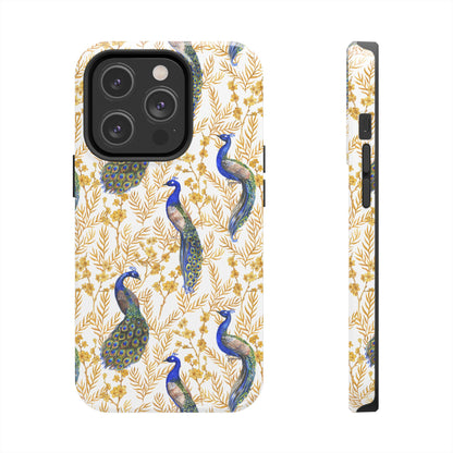 Elegant Peacock Tough Phone Case - Stylish Protection for Nature Lovers