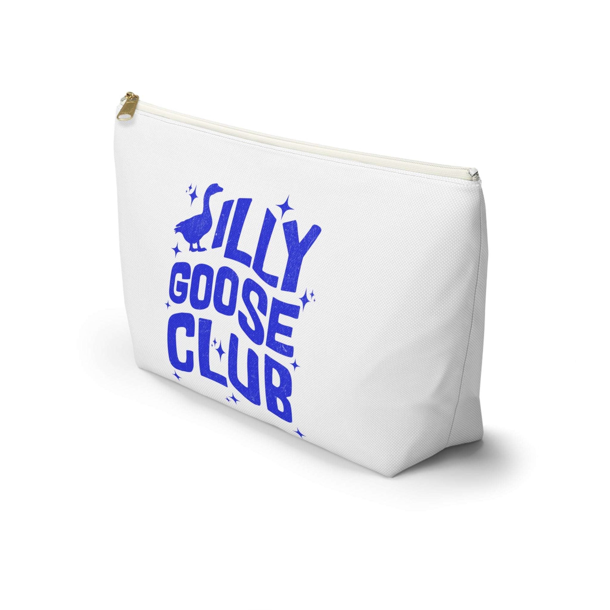 Silly Goose Club Accessory Pouch | Fun Makeup Bag | Travel Organizer | Gift for Friends | Cute Storage Solution | Quirky T-bottom Bag