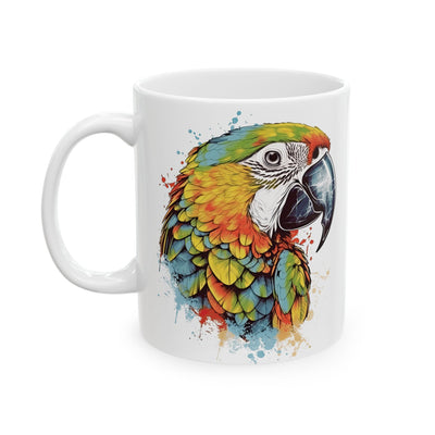 Vibrant Parrot Ceramic Mug - Colorful Bird Design