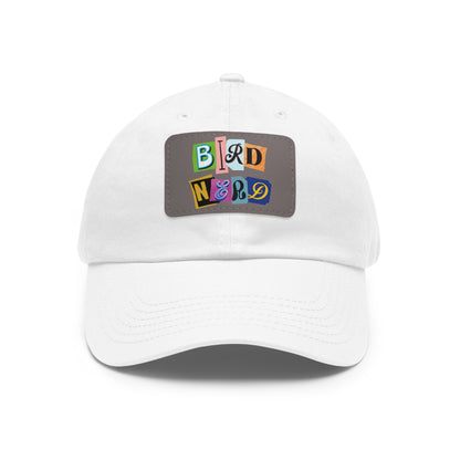 The Nerdy Birder - Bird Nerd Dad Hat with Leather Patch, Casual Cap for Bird Lovers, Unique Gift for Birdwatching, Outdoor Adventure Hat, Unisex