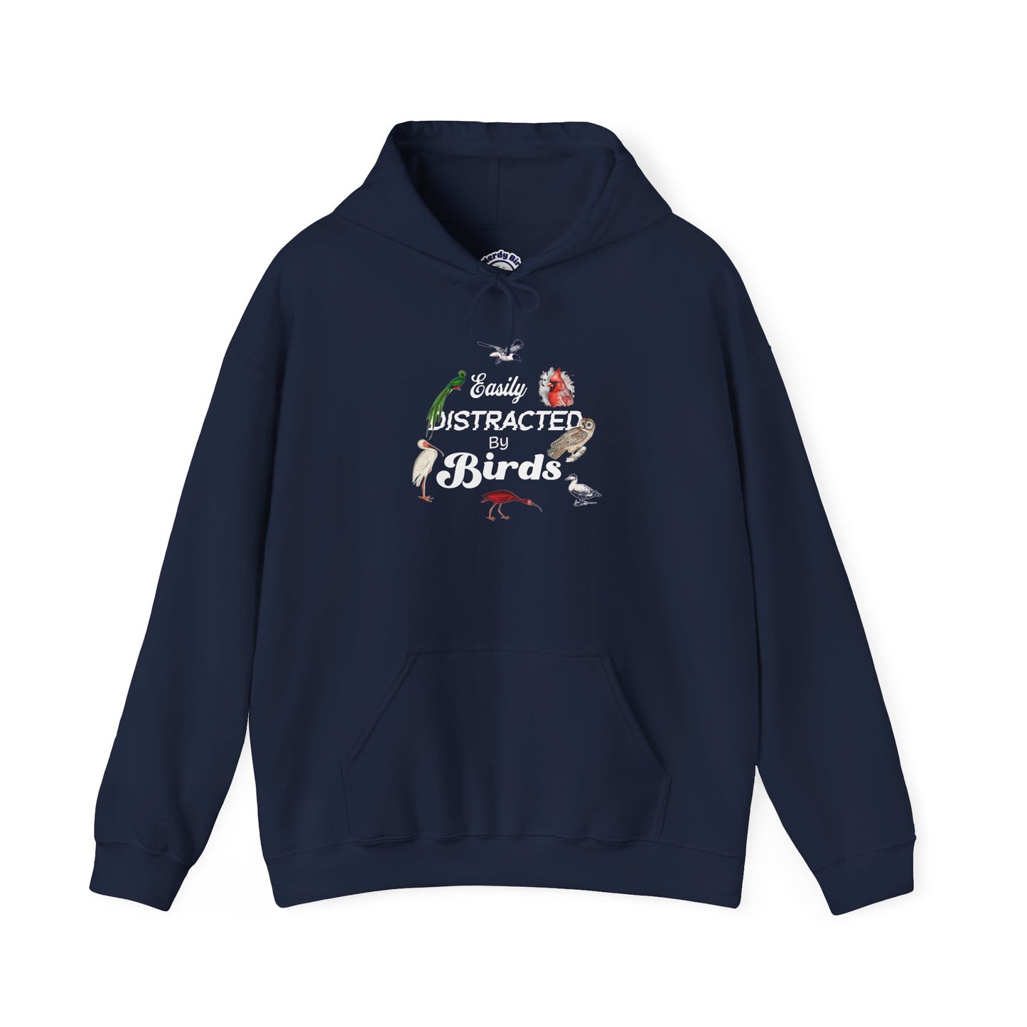 The Nerdy Birder - Easily Distracted by Birds Unisex Hoodie - Cozy Sweatshirt for Nature Lovers