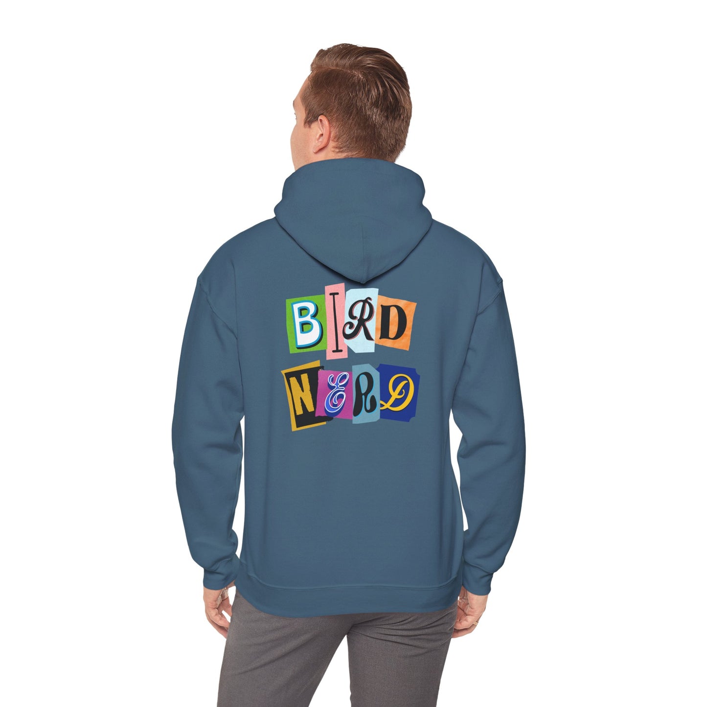 The Nerdy Birder - "Bird Nerd" Back Design Unisex Hoodie - Cozy Sweatshirt for Nature Lovers