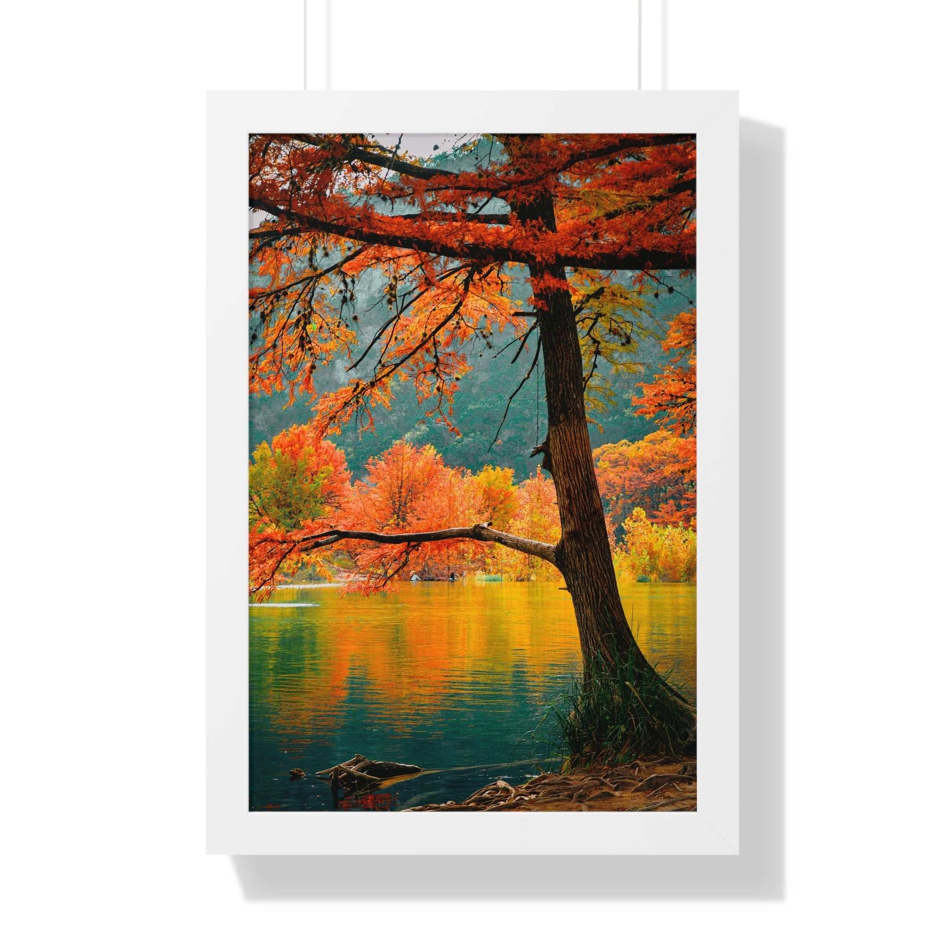 Autumn Serenity Framed Vertical Poster - Nature Wall Art for Home Decor