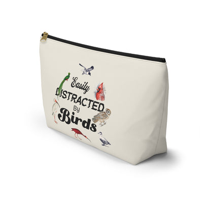 Easily Distracted by Birds Accessory Pouch - Fun Bird Lover's Organizer