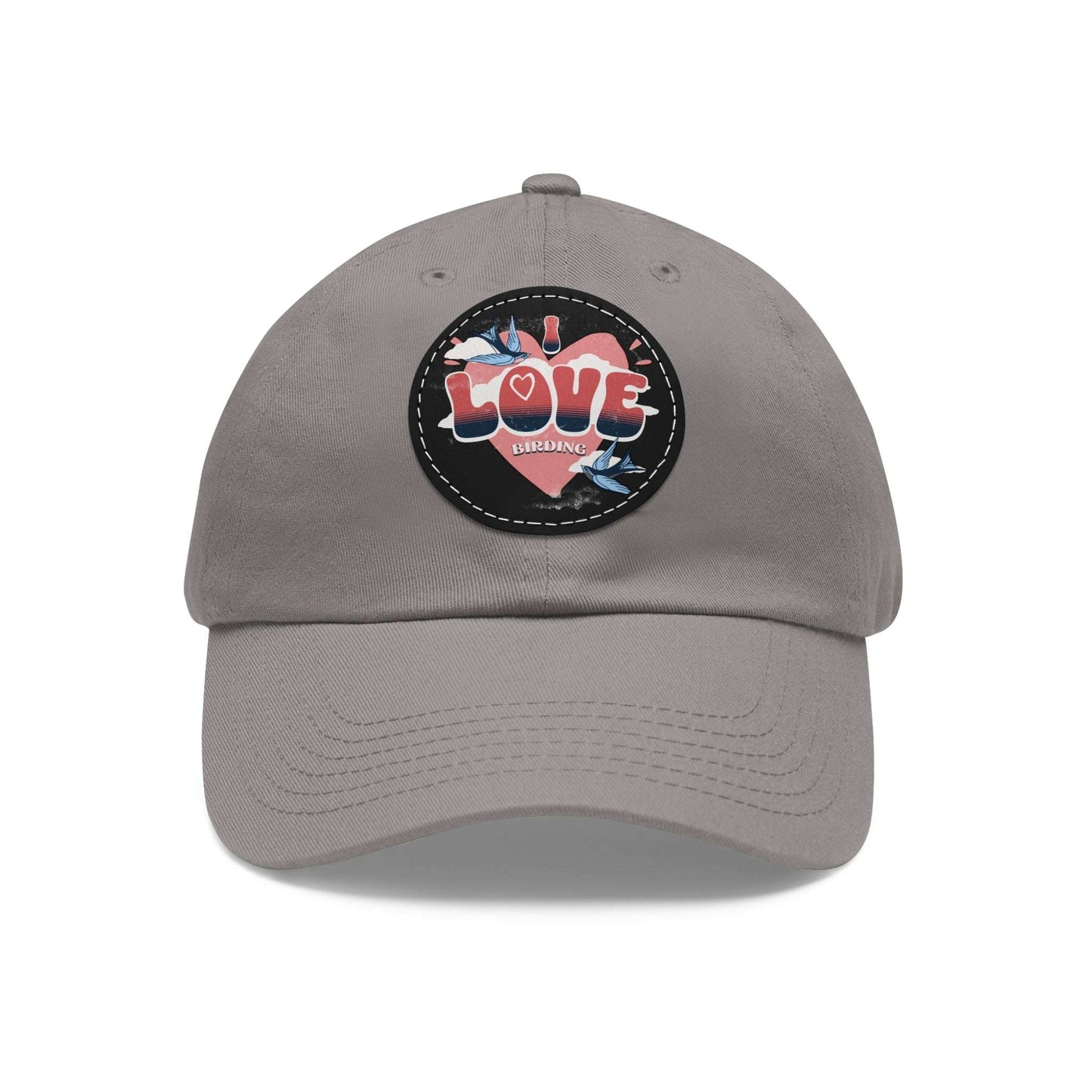 The Nerdy Birder - "I Love BIrding" Dad Hat, Leather Patch Cap, Perfect Gift for Dads, Nature Lovers, Casual Style Cap, Summer Accessories