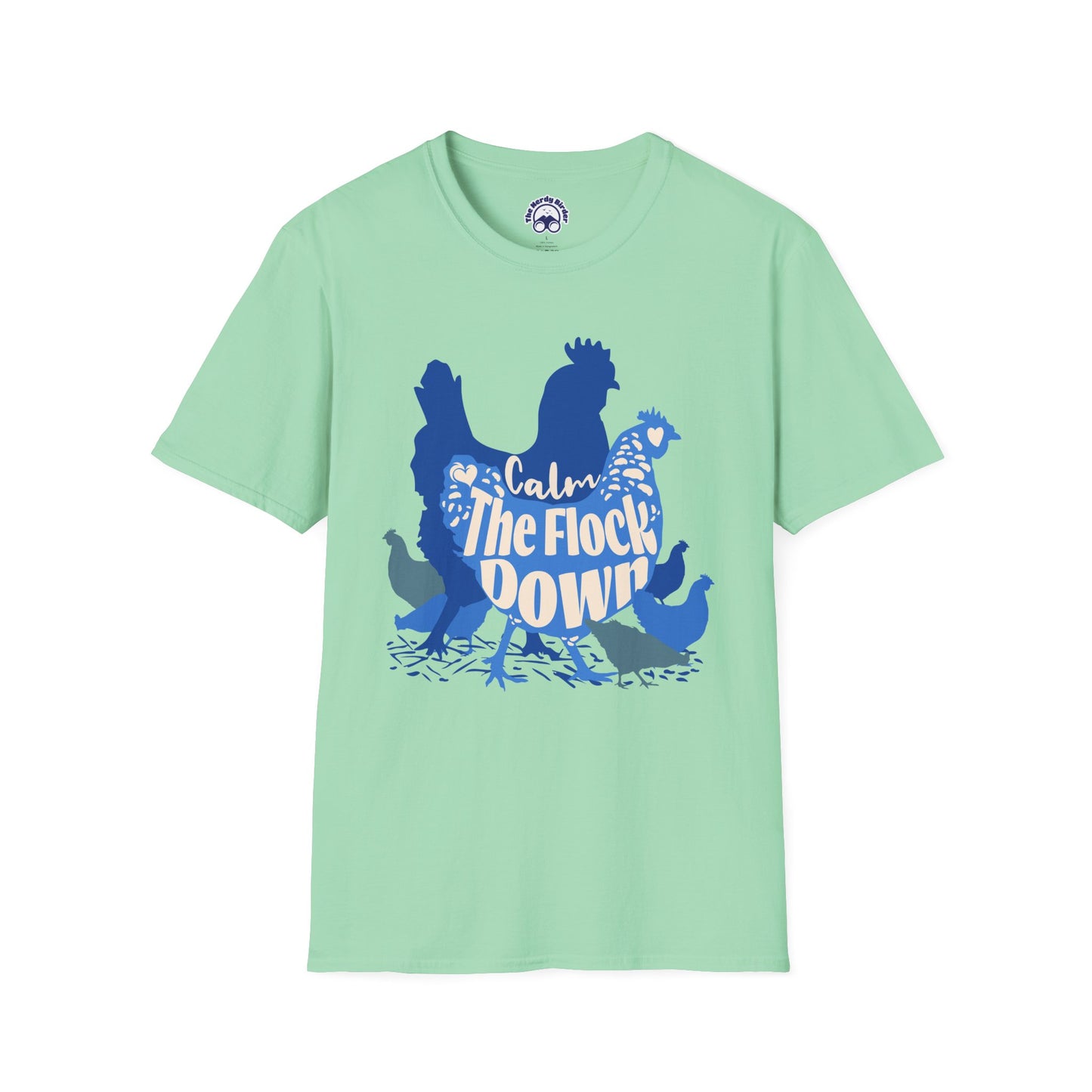 Calm The Flock Down Unisex Softstyle T-Shirt - Retro Vibe Tee for Casual Wear