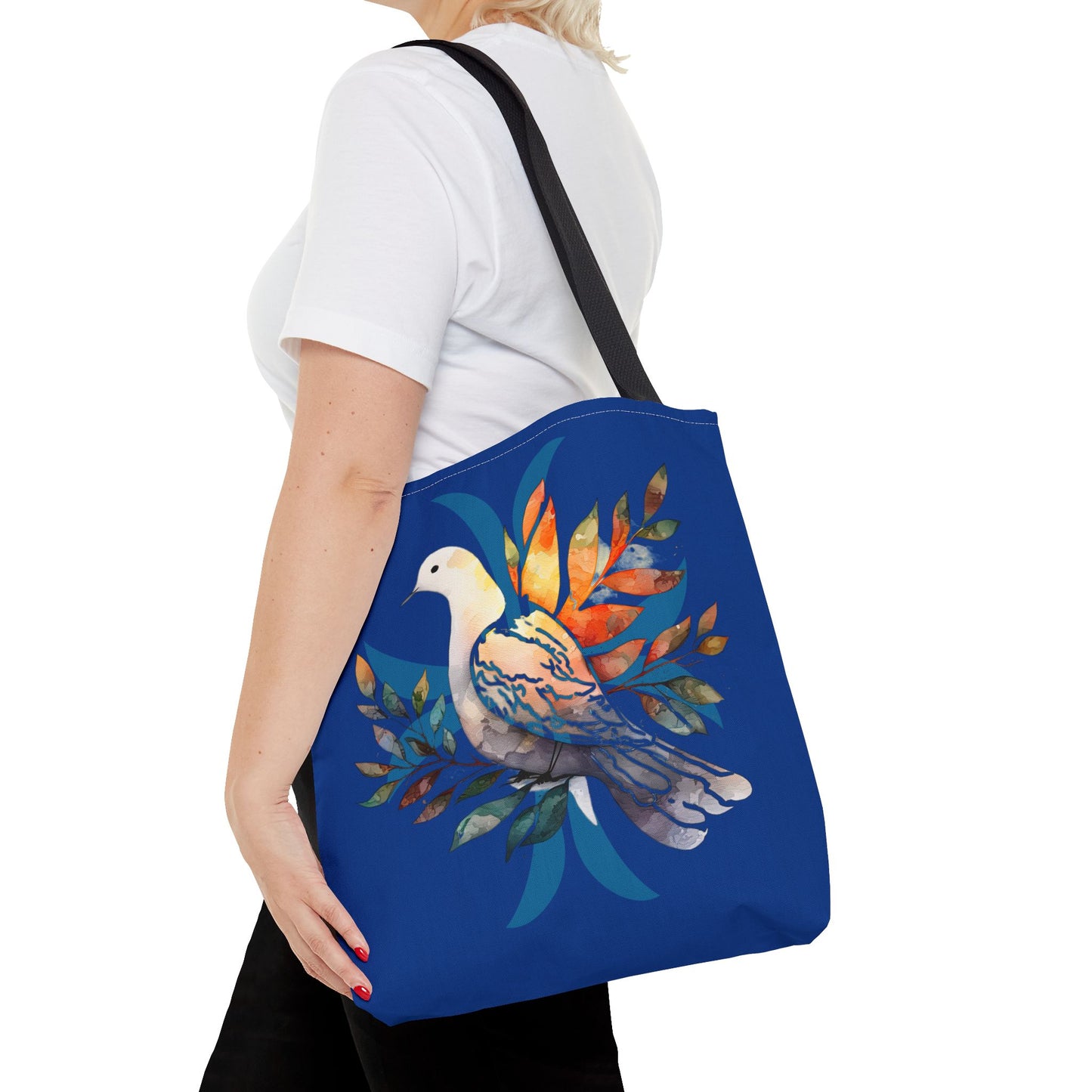 Peaceful Dove Tote Bag in Blue
