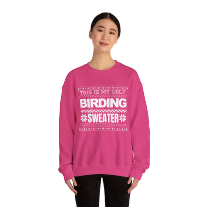 Ugly Birding Sweater - Unisex Heavy Blend Crewneck for Bird Lovers