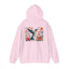 Hummingbird In Bloom Hoodie Back Design - Cozy Sweatshirt for Nature Lovers