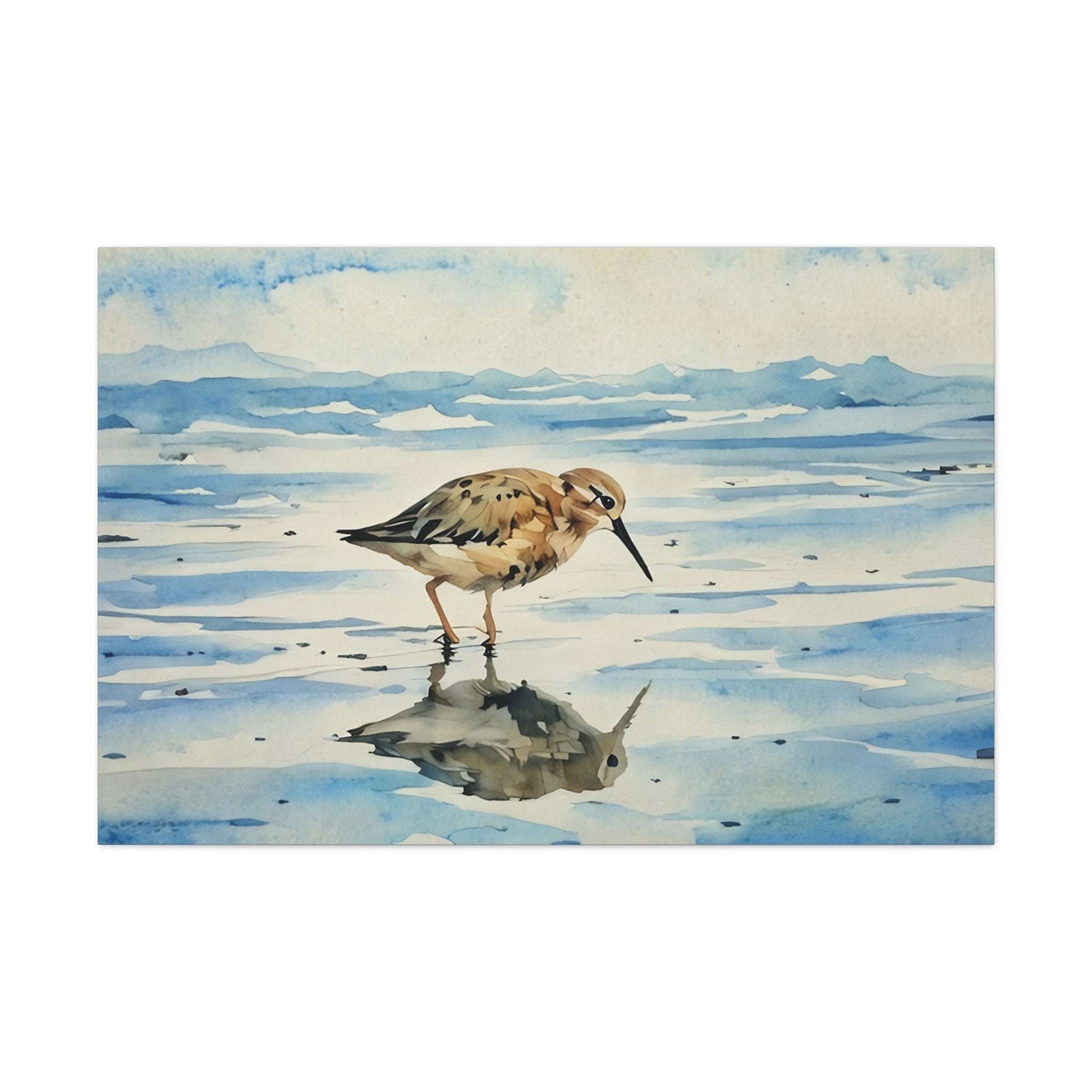 Coastal Bird Canvas Gallery Wrap - Ocean Art Wall Decor
