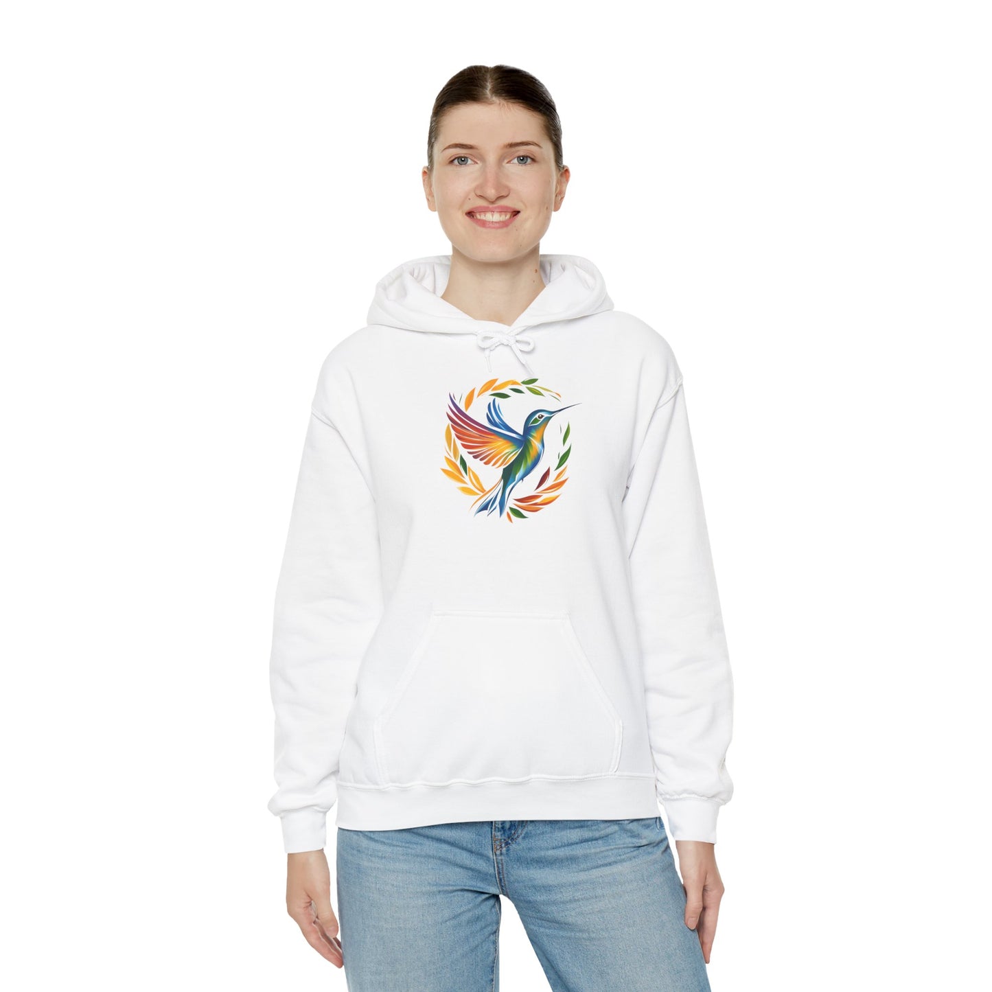 Hummingbird Rainbow Hoodie - Cozy Sweatshirt for Nature Lovers