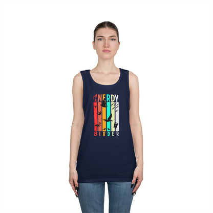 I'm A Nerdy Birder Tank Top, Gift for Bird Lovers, Unisex Summer Wear, Nature Lover's Apparel, Fun Casual Tank