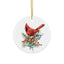 Holiday Cardinal Ceramic Ornament - Festive Decor for Christmas