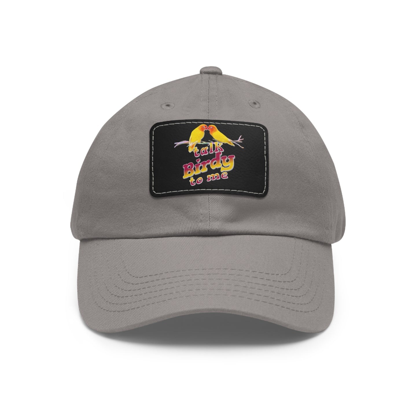 The Nerdy Birder Talk Birdy To Me Dad Hat with Leather Patch Stylish Outdoor Cap