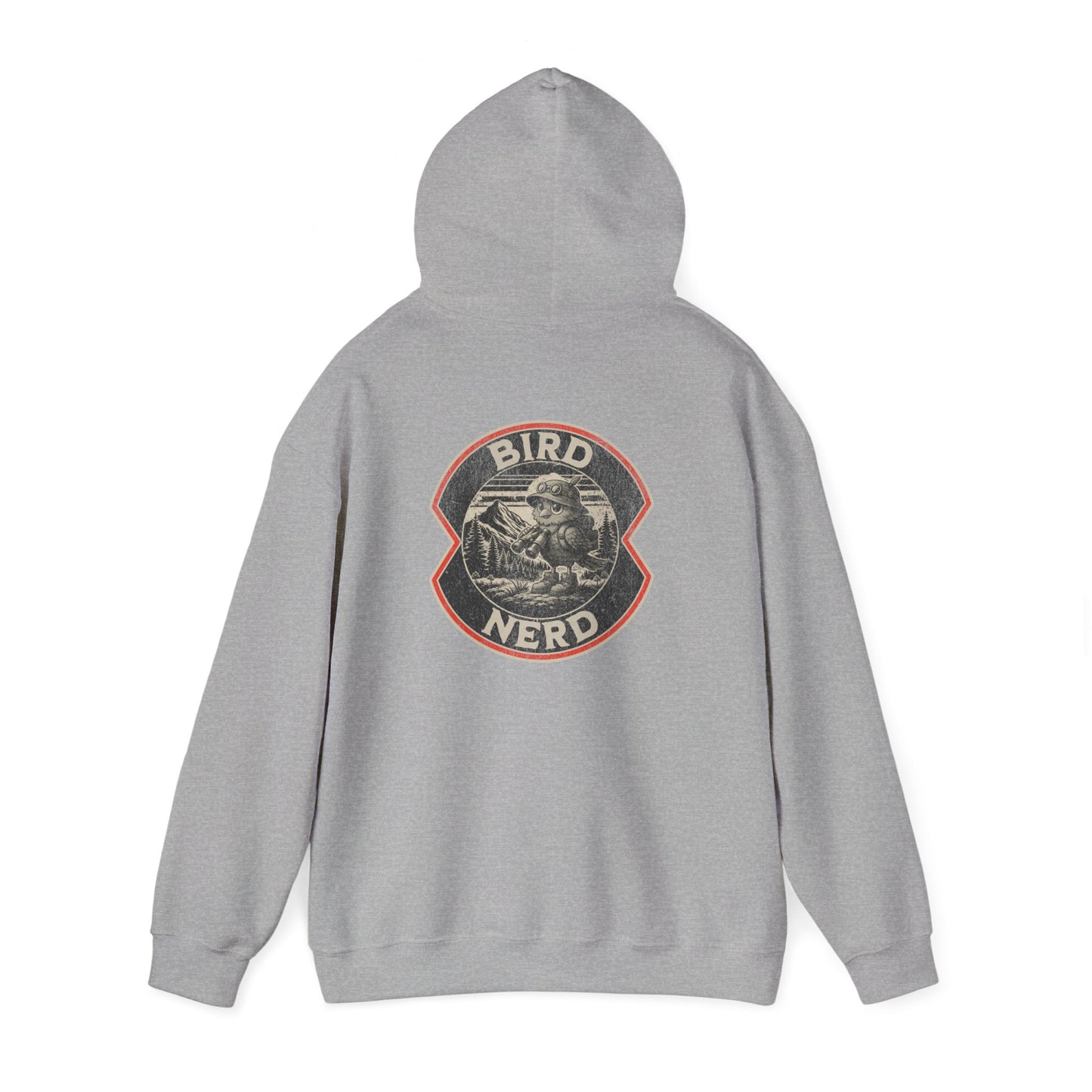 Bird Nerd Retro Back Design Unisex Hoodie