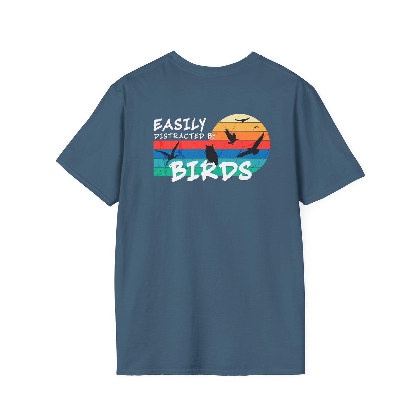 Easily Distracted by Birds – Sunset Back Graphic T-Shirt