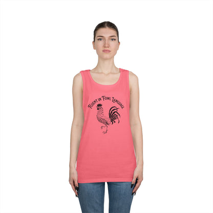 Fluent in Fowl Language Unisex Heavy Cotton Tank Top - Funny Animal Lover Shirt