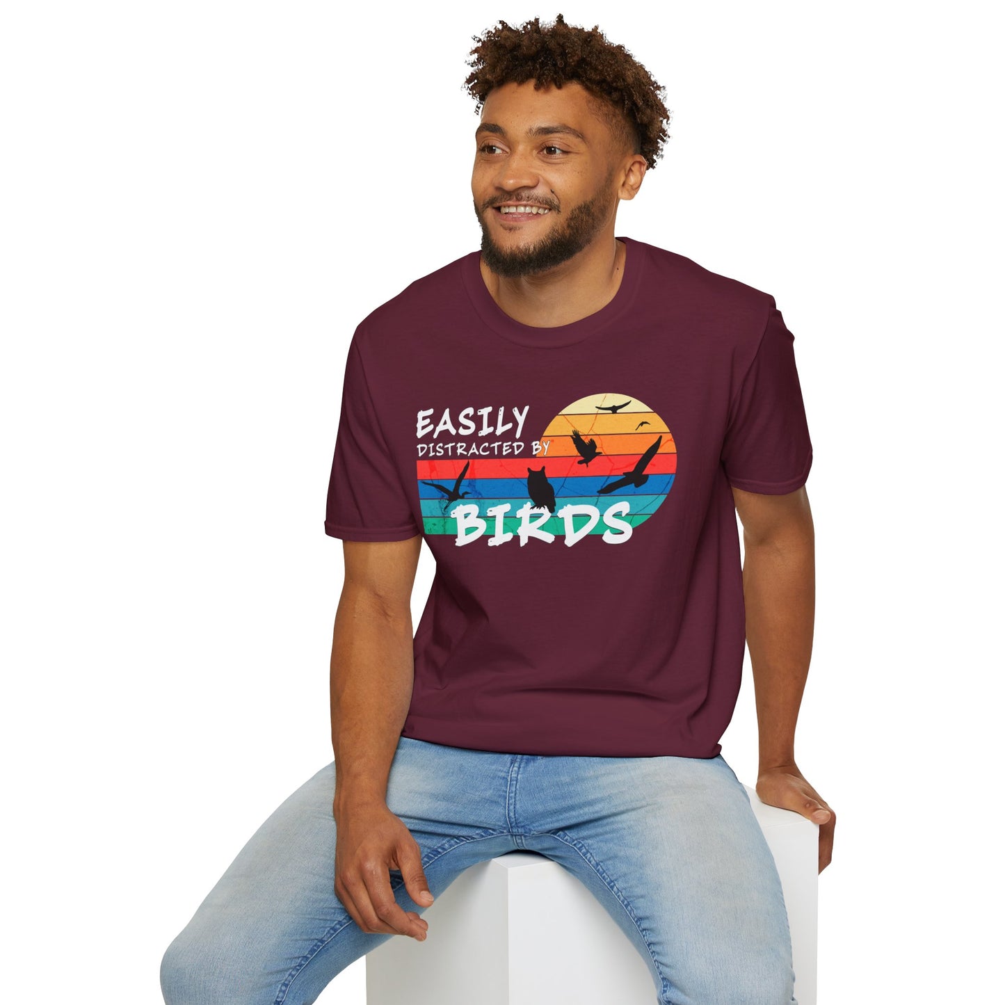 Easily Distracted by Birds Sunset T-shirt