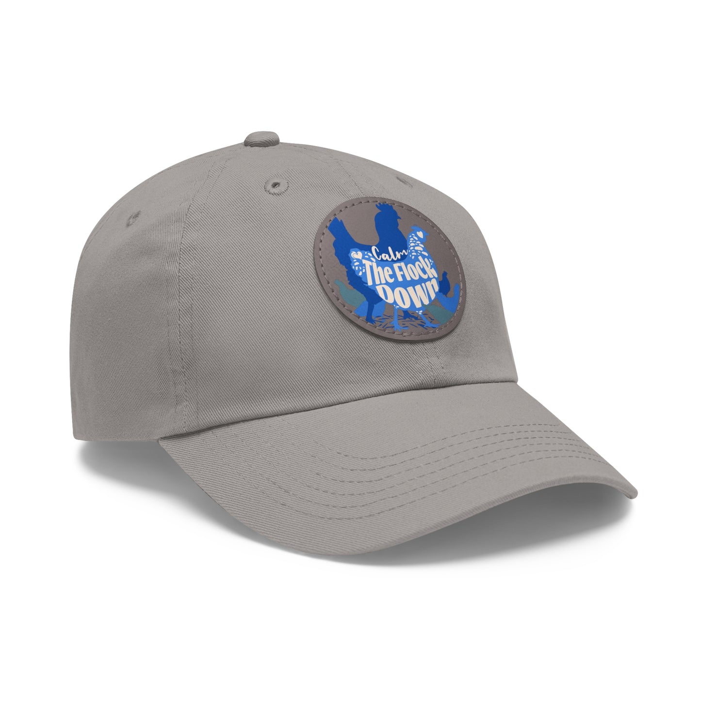 The Nerdy Birder - "Calm The Flock Down" Dad Hat, Leather Patch Cap, Perfect Gift for Dads, Nature Lovers, Casual Style Cap, Summer Accessories