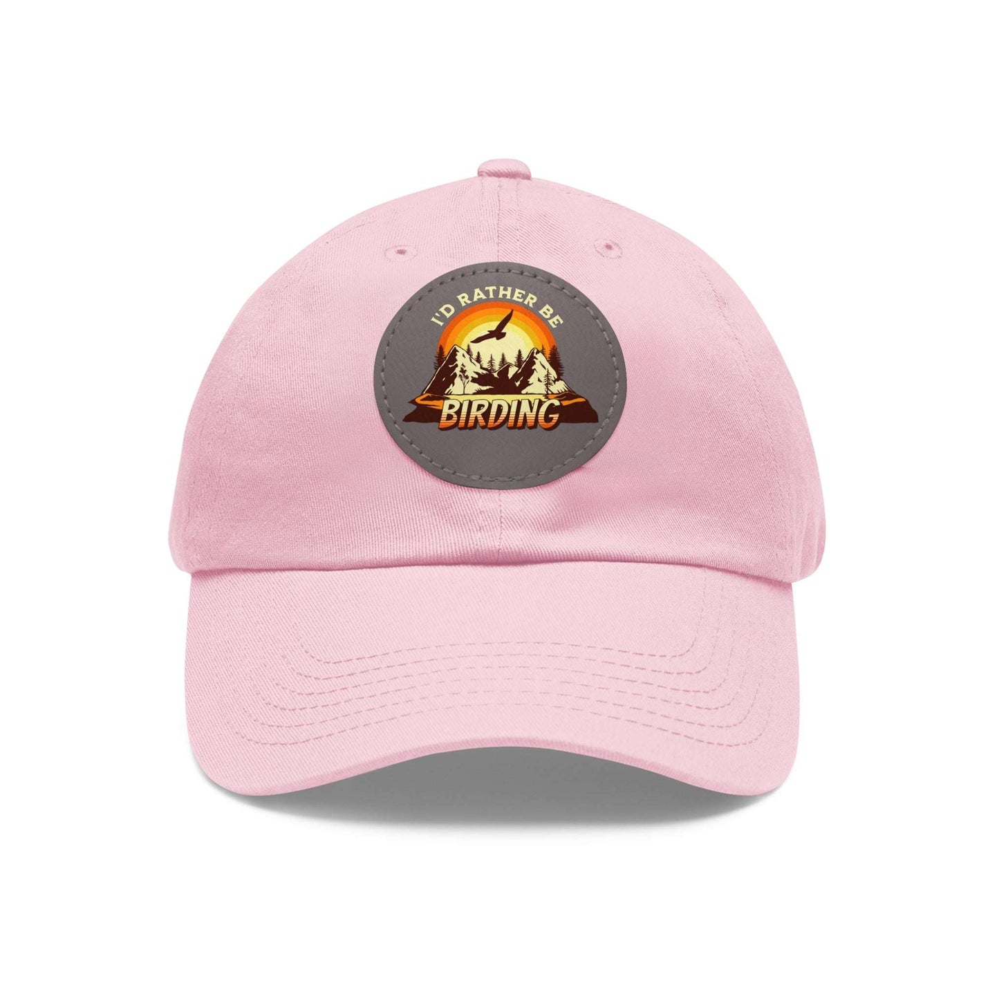 The Nerdy Birder - "I'd Rather be Birding" Dad Hat, Leather Patch Cap, Perfect Gift for Dads, Nature Lovers, Casual Style Cap, Summer Accessories