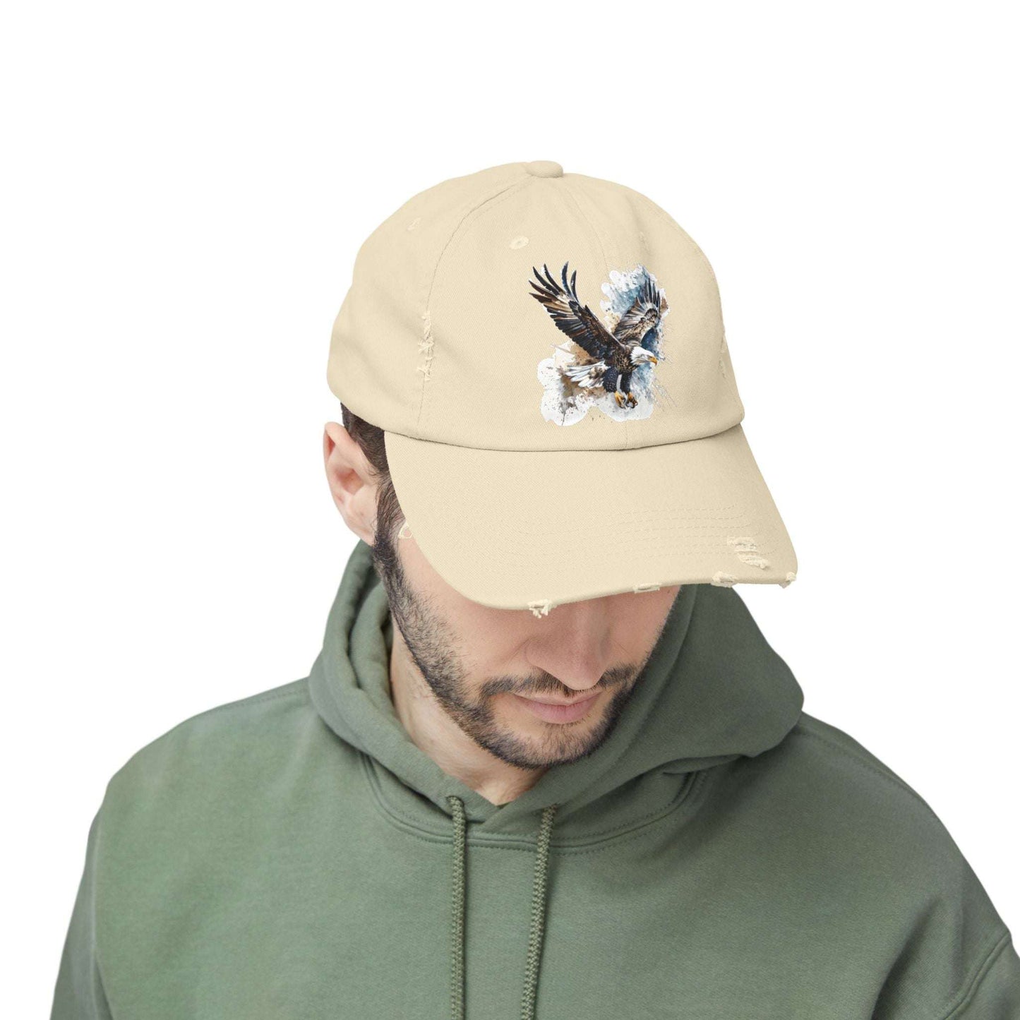 The Nerdy Birder Eagle Vintage Style Hat - Unisex Distressed Cap