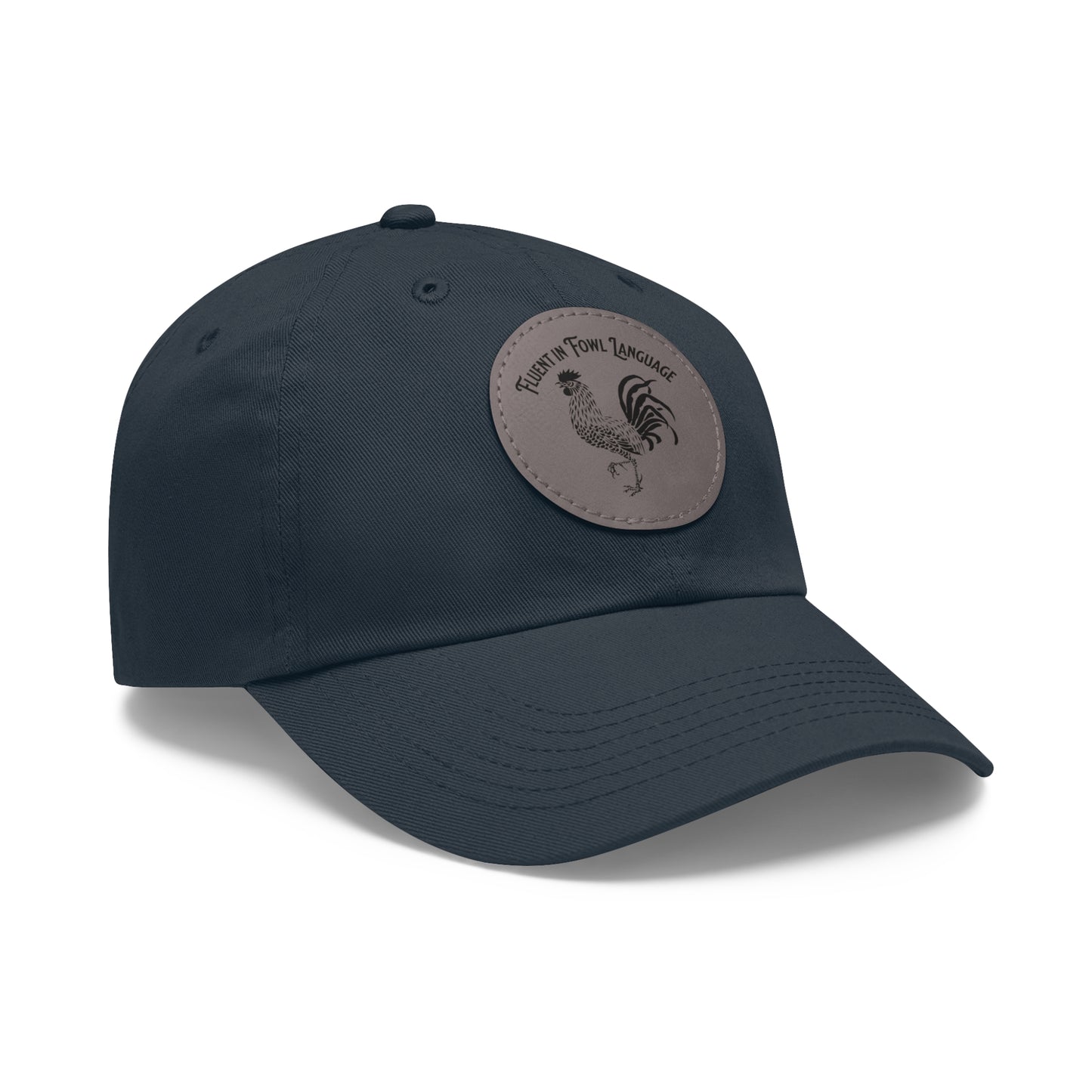 The Nerdy Birder - "Fluent in Fowl Language"  Dad Hat, Leather Patch Cap, Perfect Gift for Dads, Nature Lovers, Casual Style Cap, Summer Accessories