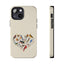 Bird Heart Tough Phone Cases - Cute Wildlife Design, Gift for Nature Enthusiasts, Durable Cases for Birdwatching
