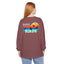 Easily Distracted by Birds Sunset on Back Long Sleeve Tee