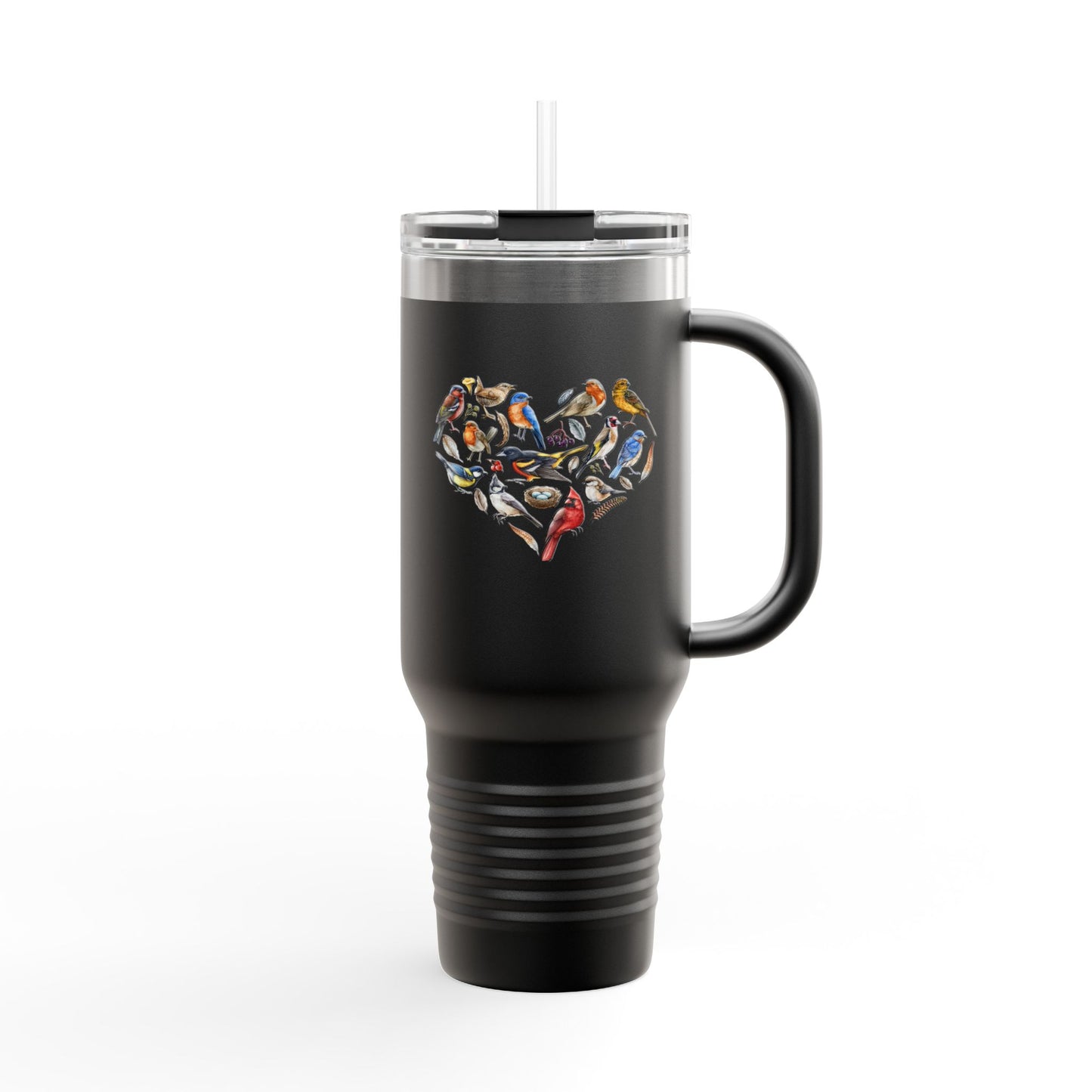 Bird Heart Insulated Travel Mug, 40oz