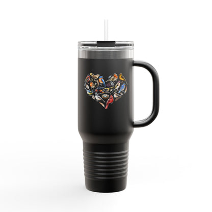 Bird Heart Insulated Travel Mug, 40oz