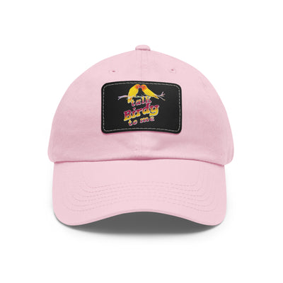 The Nerdy Birder Talk Birdy To Me Dad Hat with Leather Patch Stylish Outdoor Cap