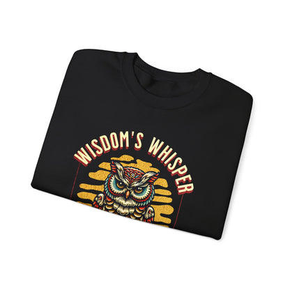 Wisdom's Whisper Owl Sweatshirt - Unisex Heavy Blend Crewneck