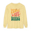 Peace Love Birds Long Sleeve T-Shirt - Unisex Garment-Dyed Tee for Relaxed Vibes