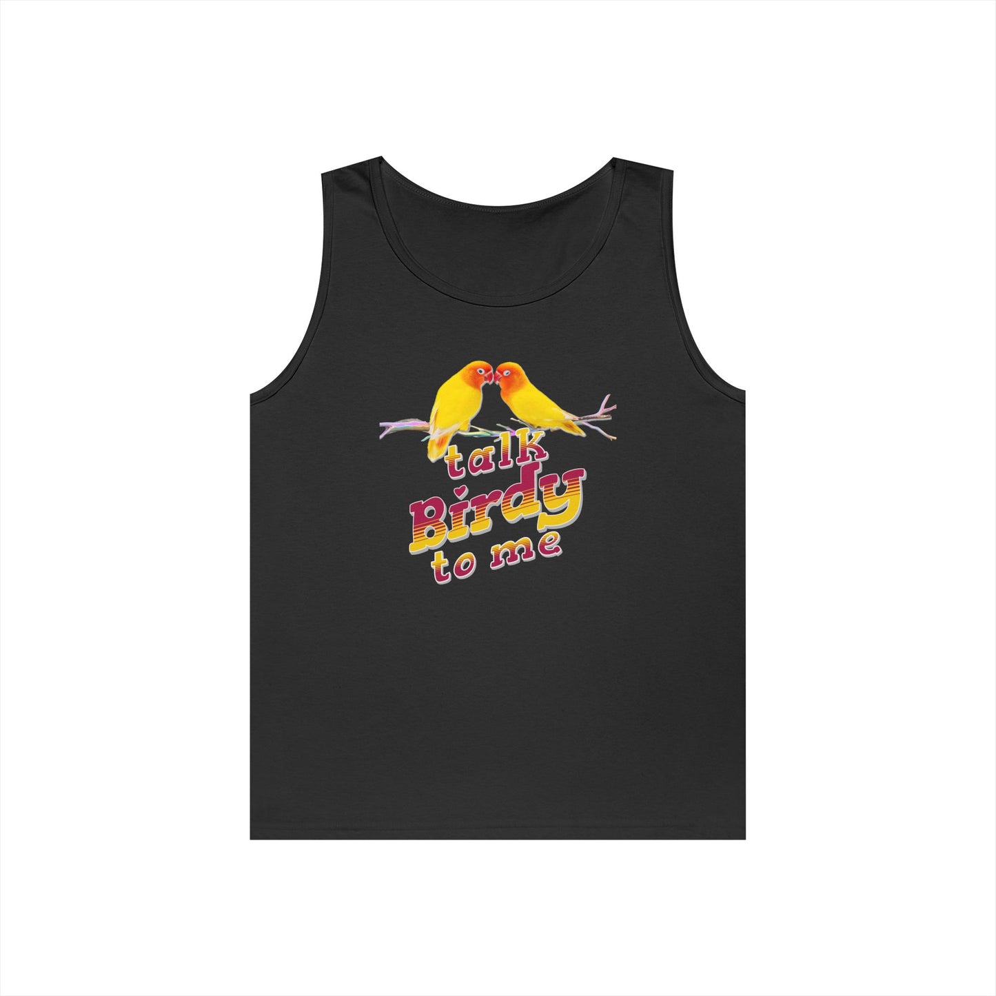 Talk Birdy To Me Tank Top, Gift for Bird Lovers, Unisex Summer Wear, Nature Lover's Apparel, Fun Casual Tank